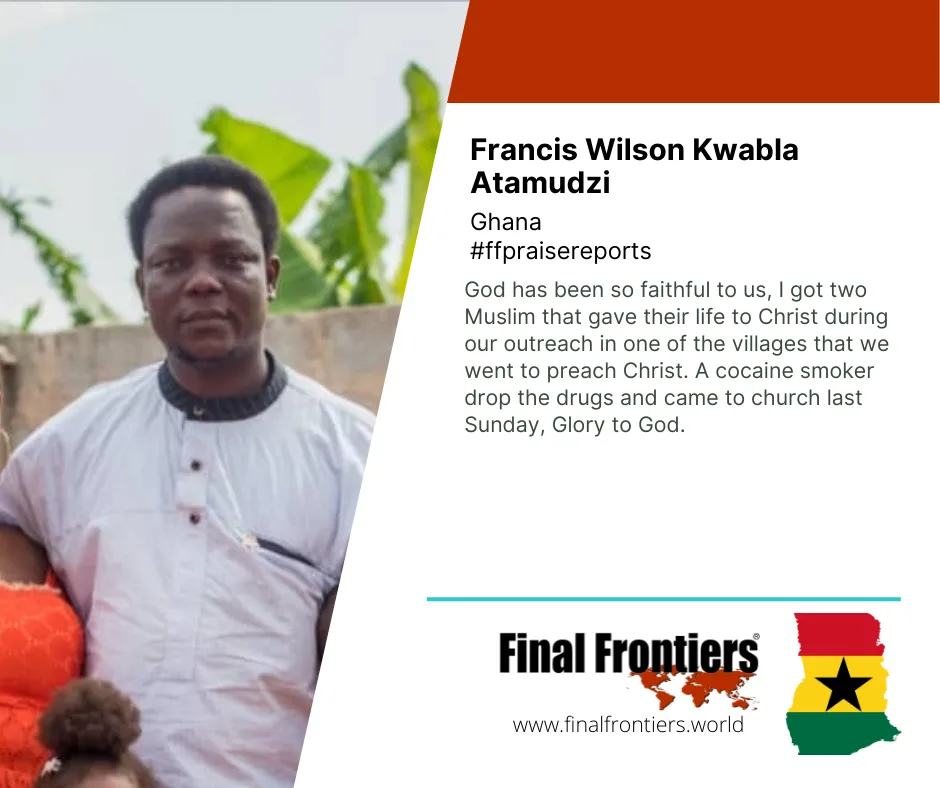 Praise report from Francis in Ghana