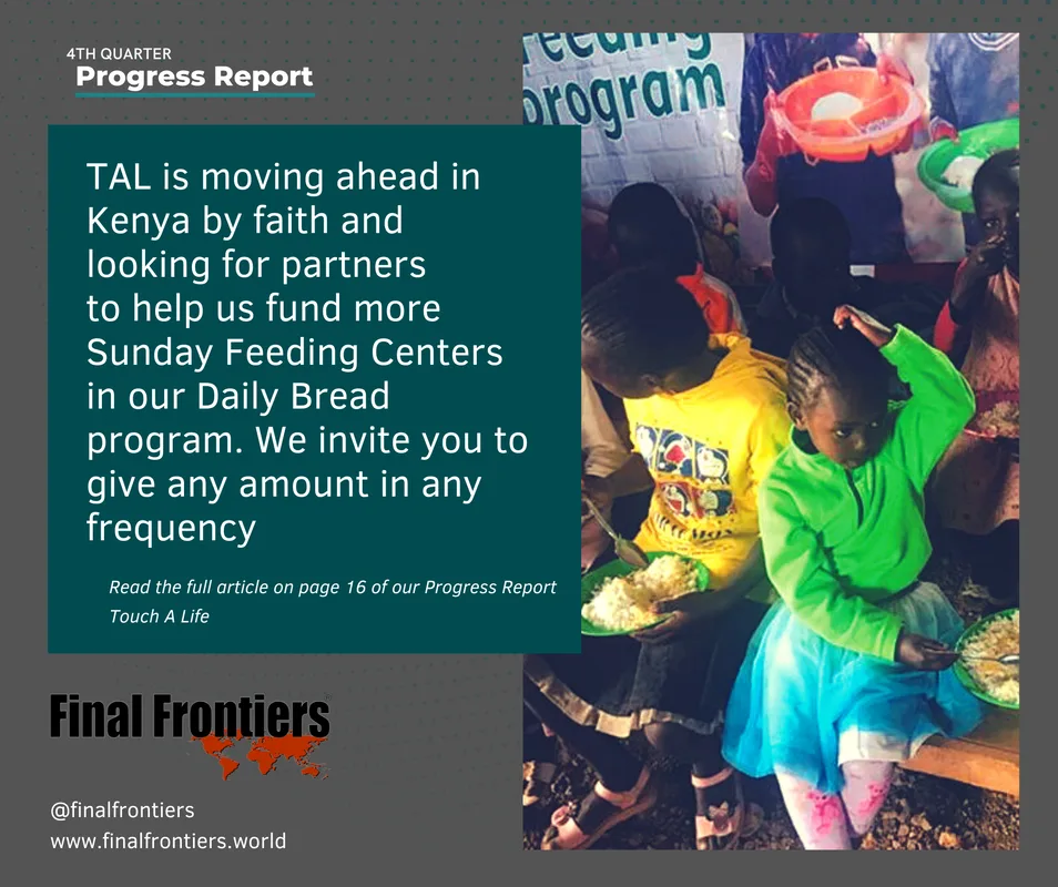 Touch A Life Kenya progress report graphic