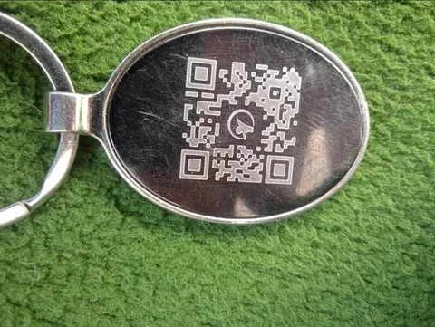Key chain with a QR code