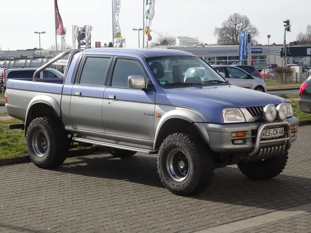 Silver pickup truck