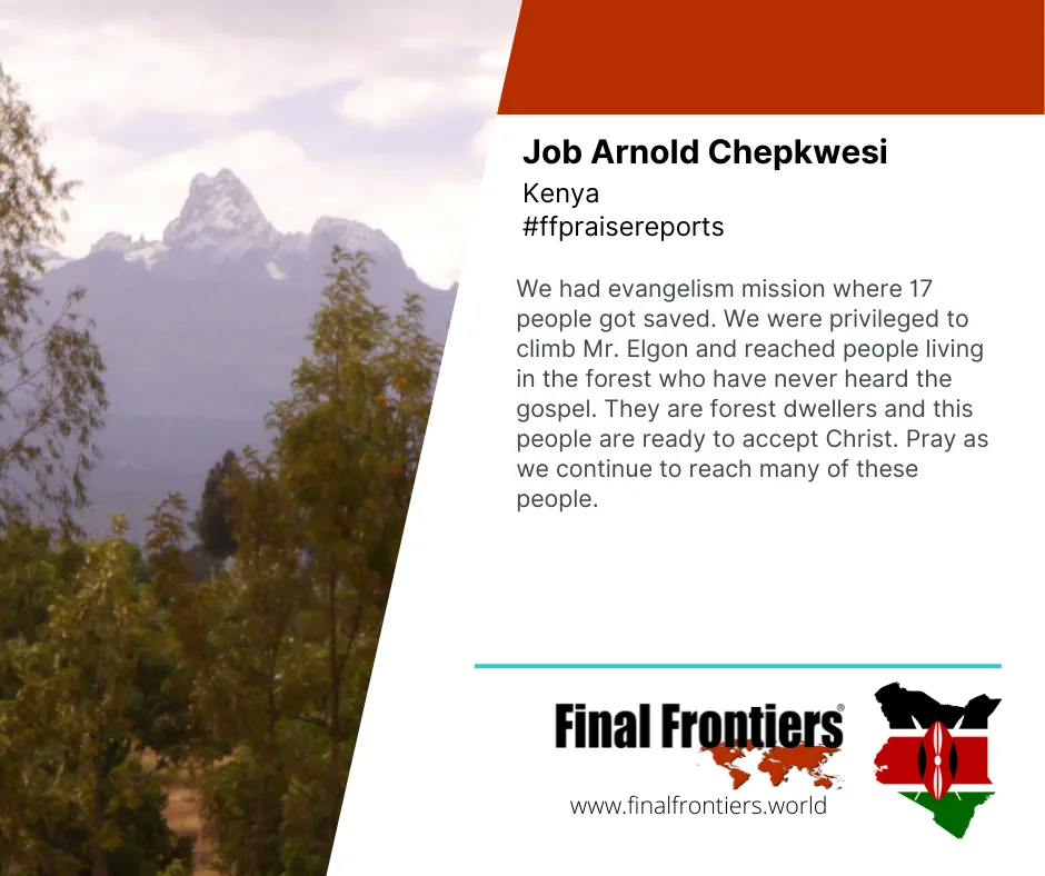 Praise report from Job in Kenya