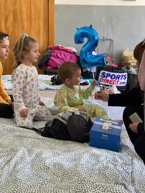 Children at a birthday celebration