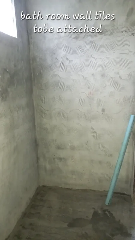 Bathroom walls and floor under construction