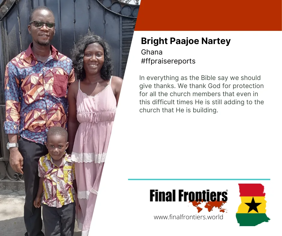 Praise report from Bright in Ghana