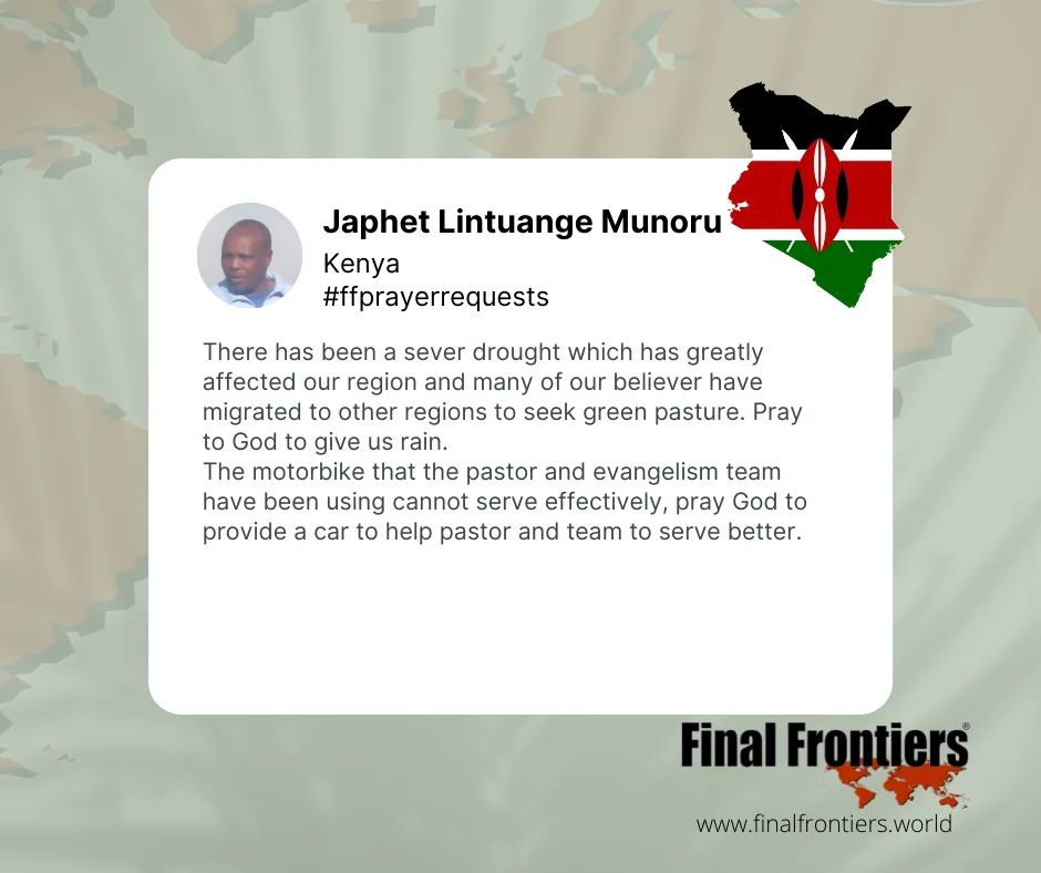 Prayer request from Japhet in Kenya